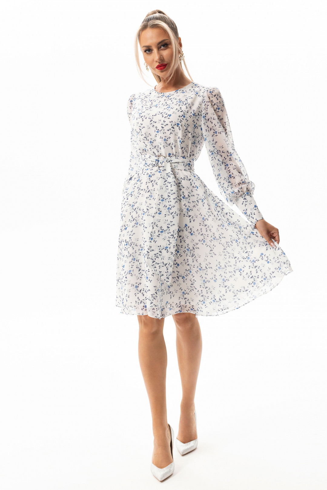 Платье Golden Valley 4708 белый с синим