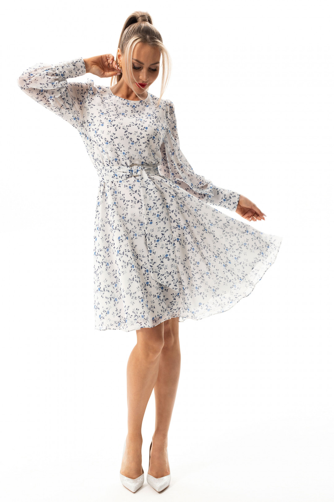 Платье Golden Valley 4708 белый с синим