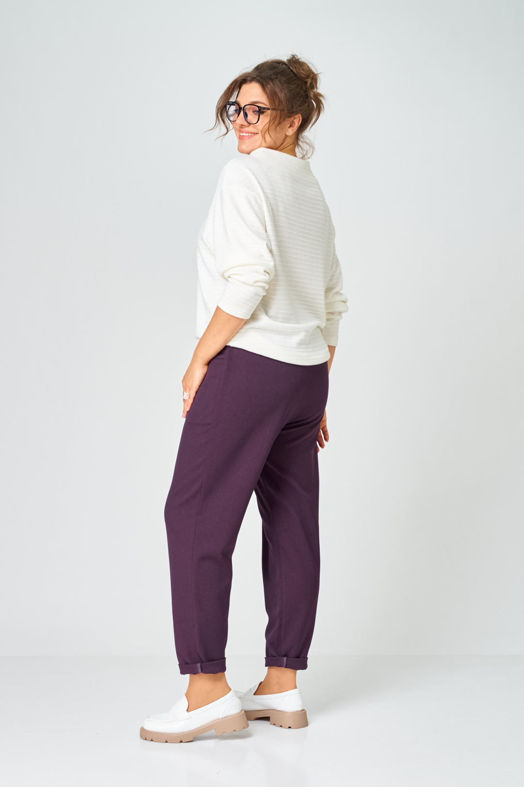 Брюки GRATTO 3341 фиолетовый - фото 4