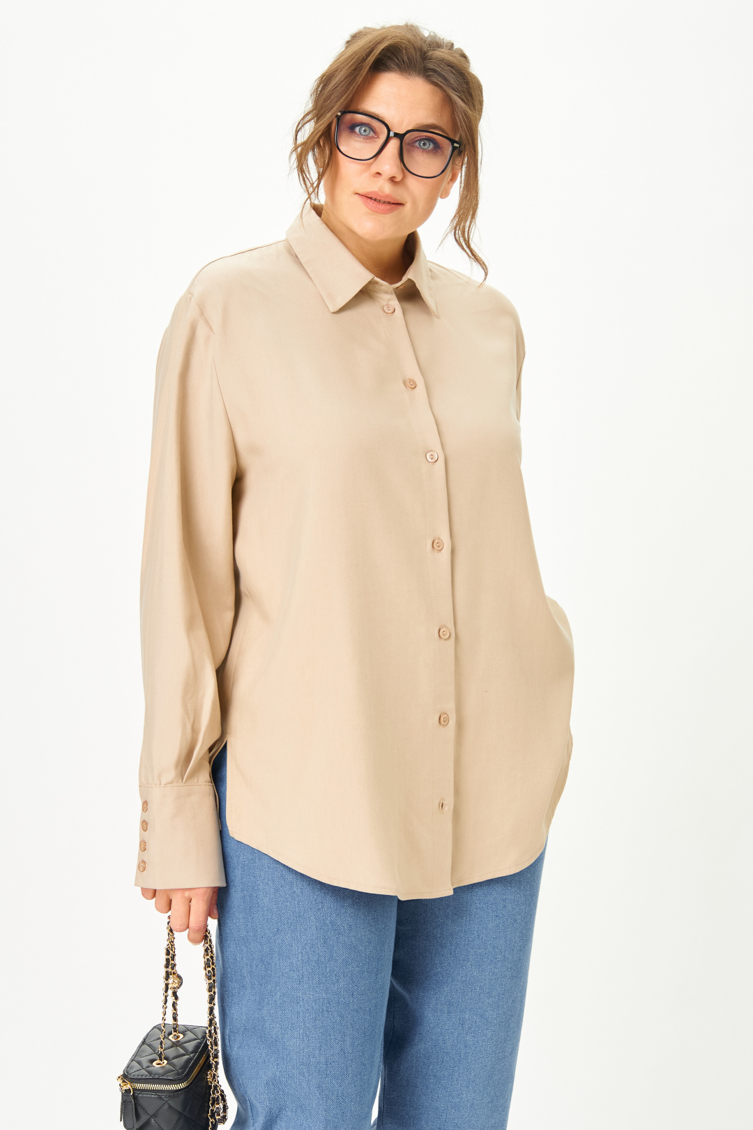 Блуза GRATTO 4468 бежевый - фото 3