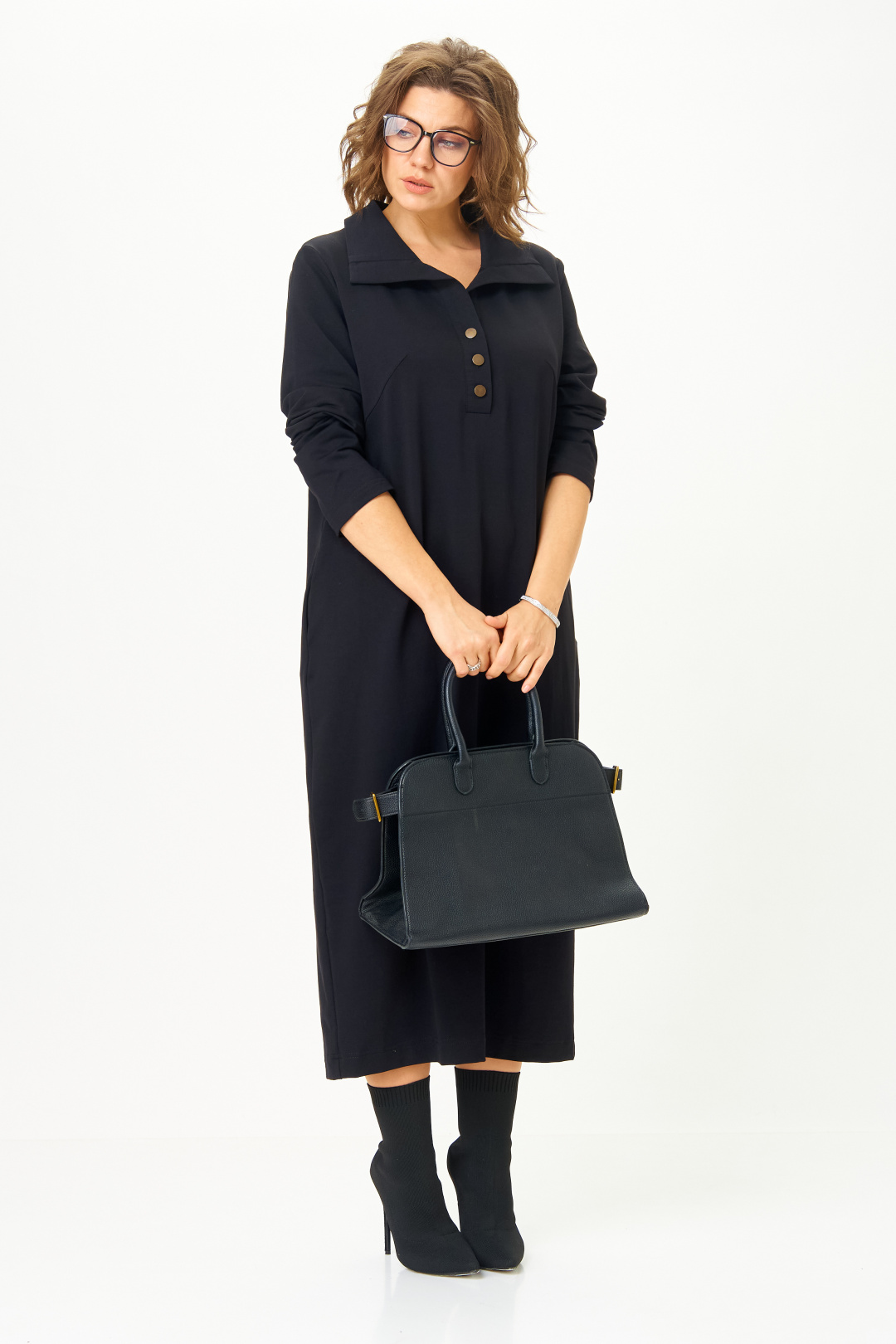 Платье GRATTO 8339 черный - фото 2