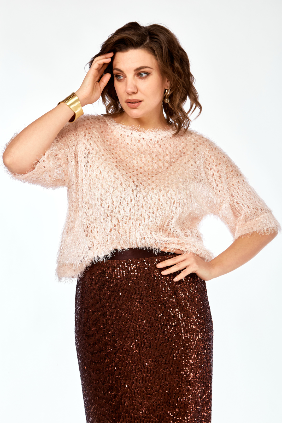 Костюм hOla_la Л413 персик-бронза - фото 3