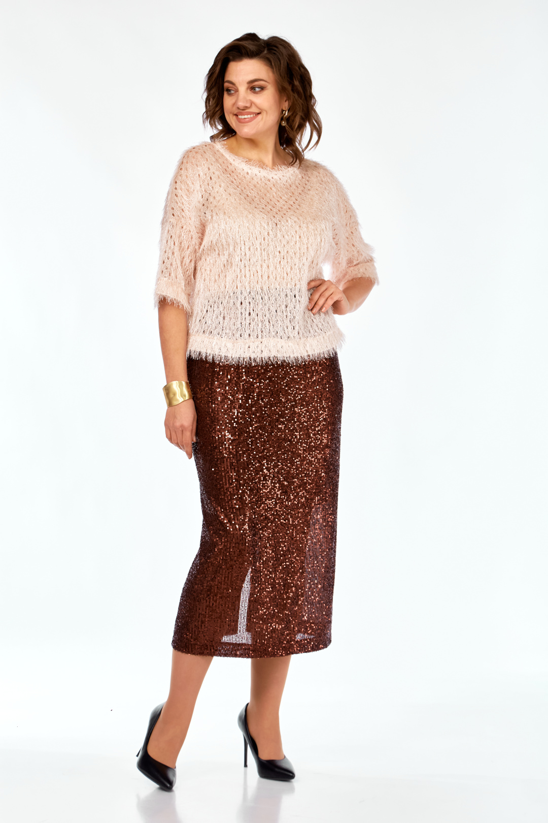 Костюм hOla_la Л413 персик-бронза - фото 5