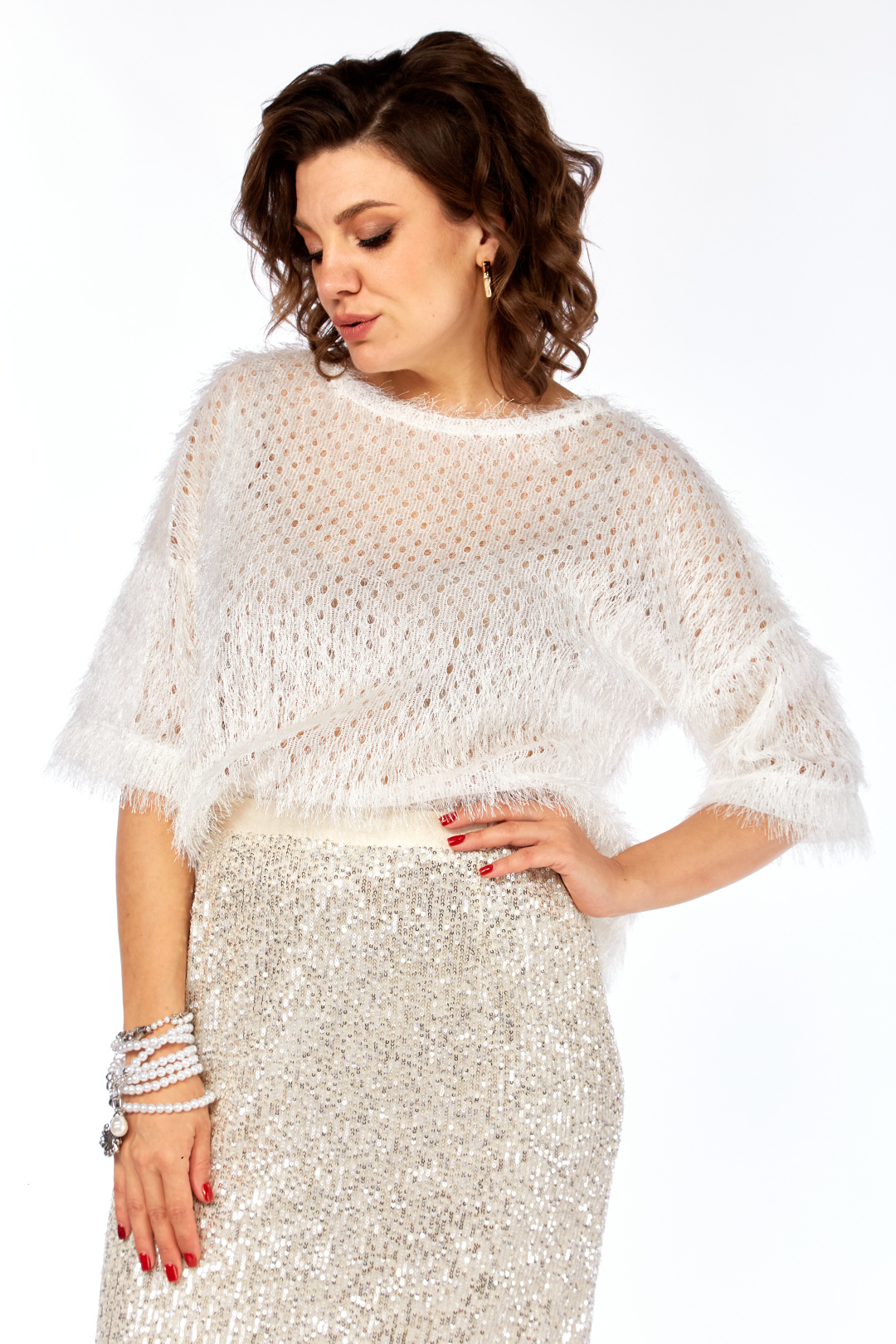 Блузка hOla_la Л417  молочный - фото 1