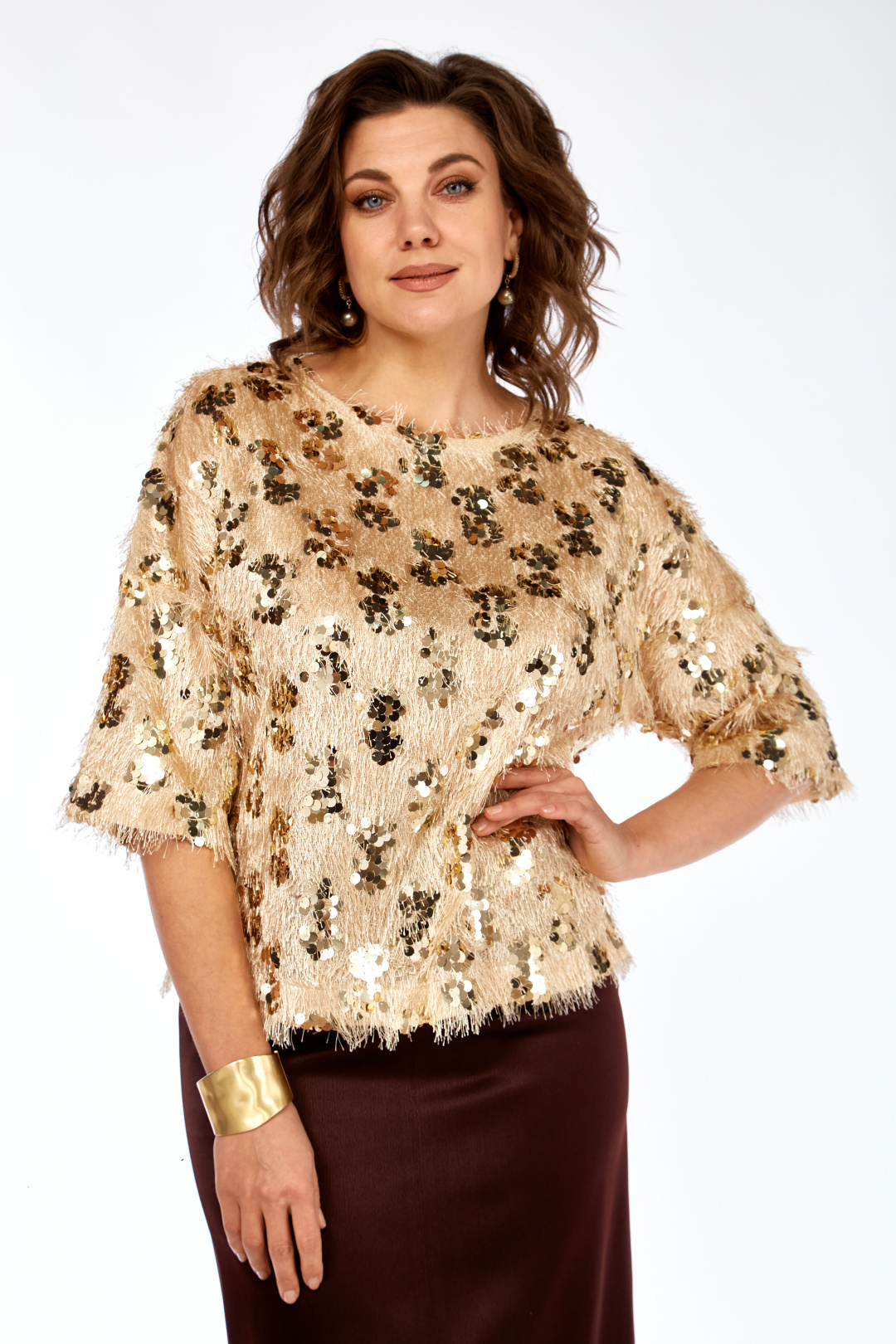 Костюм hOla_la Л433 золото-коричневый - фото 3