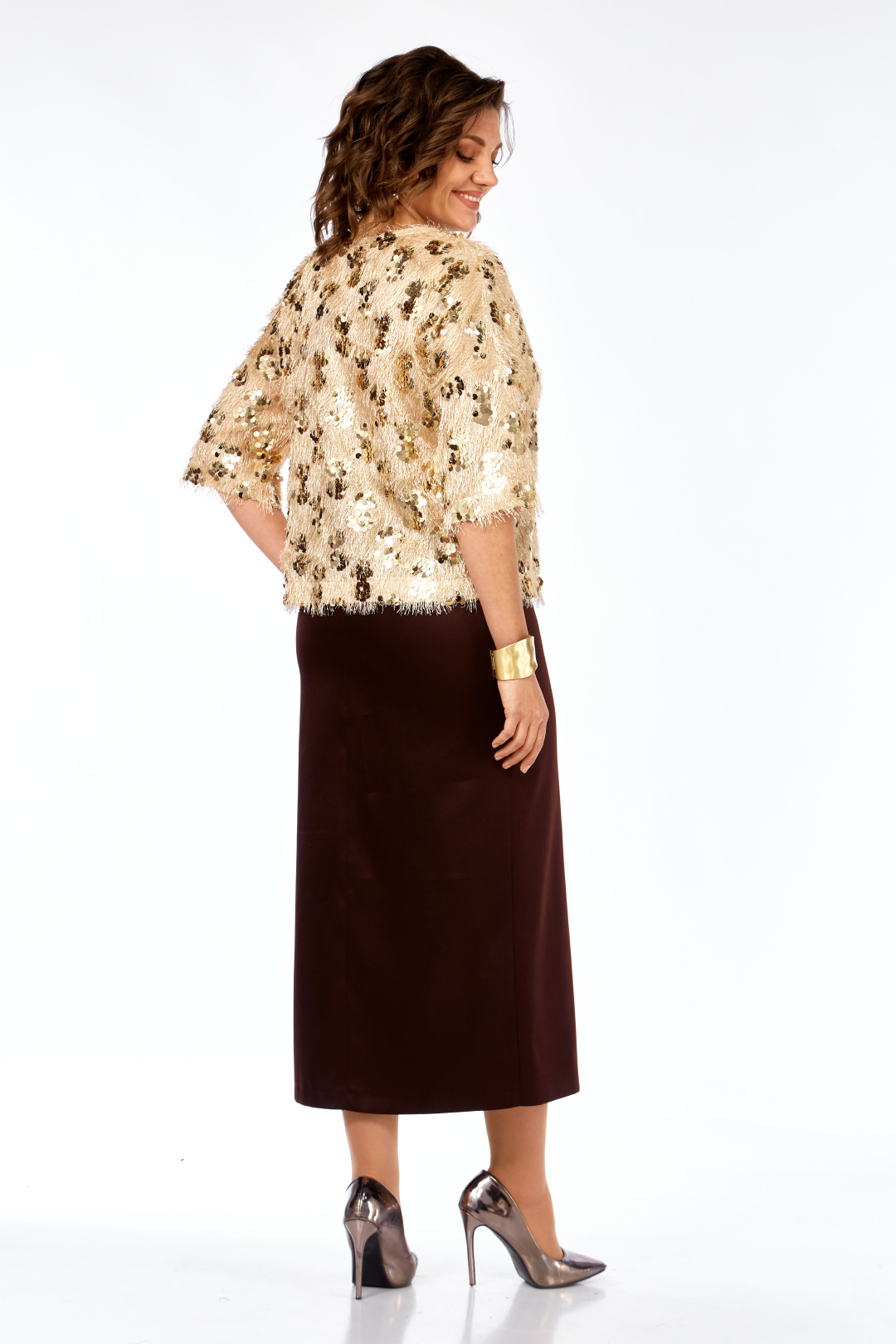 Костюм hOla_la Л433 золото-коричневый - фото 6