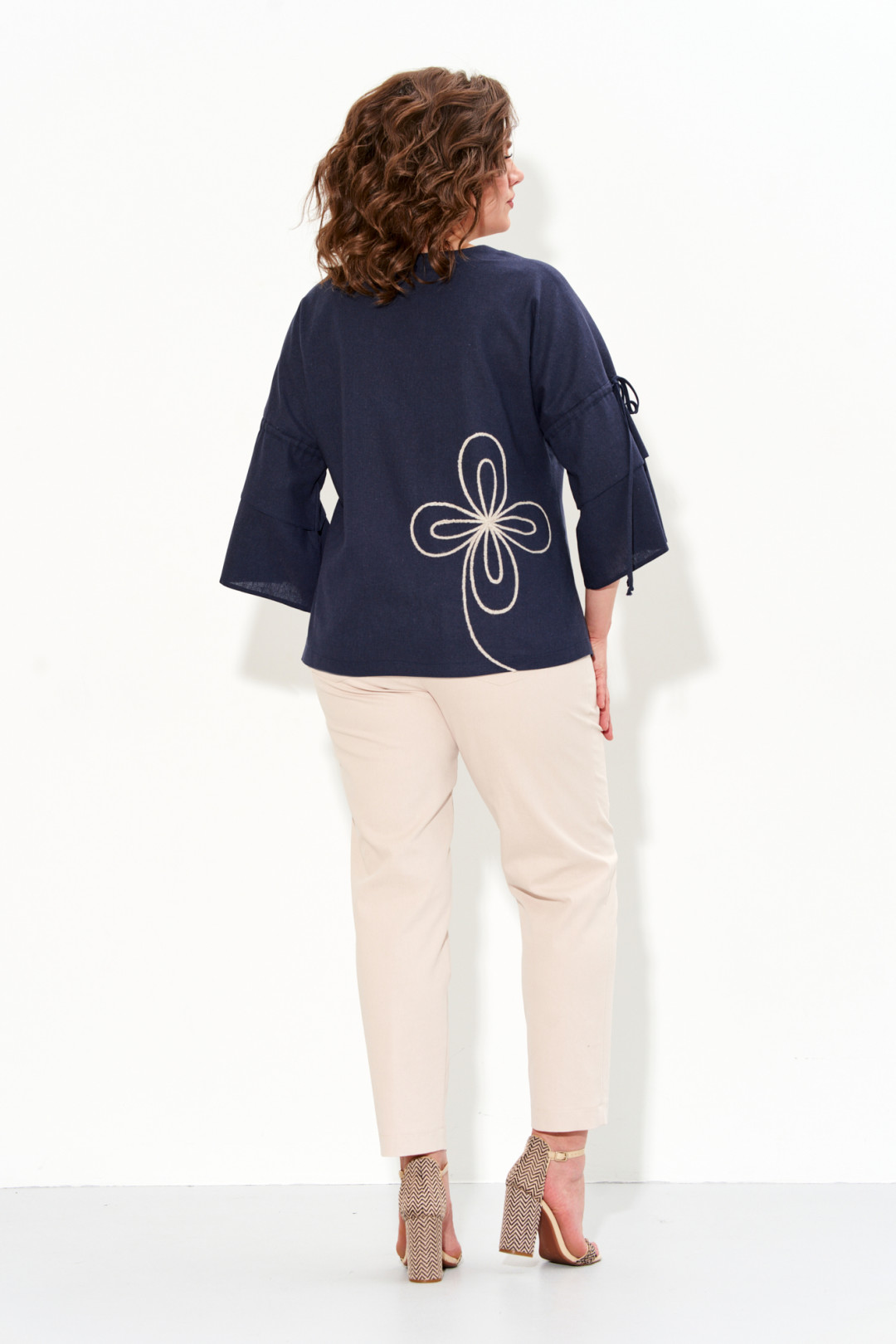 Костюм Ива 1003 сине-бежевый - фото 6