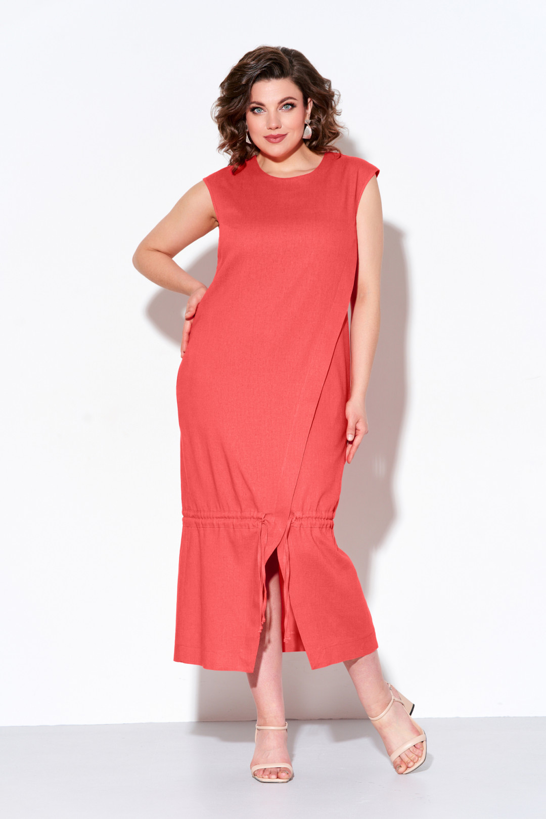 Платье Ива 1296 коралловый - фото 5