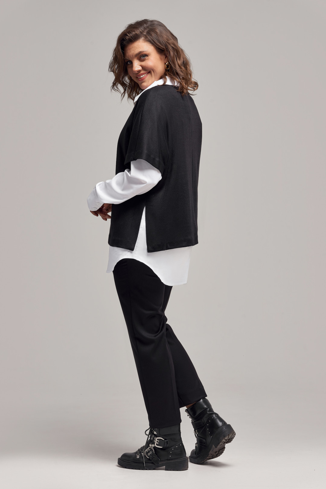 Костюм Ива 1362 черный-белый - фото 5