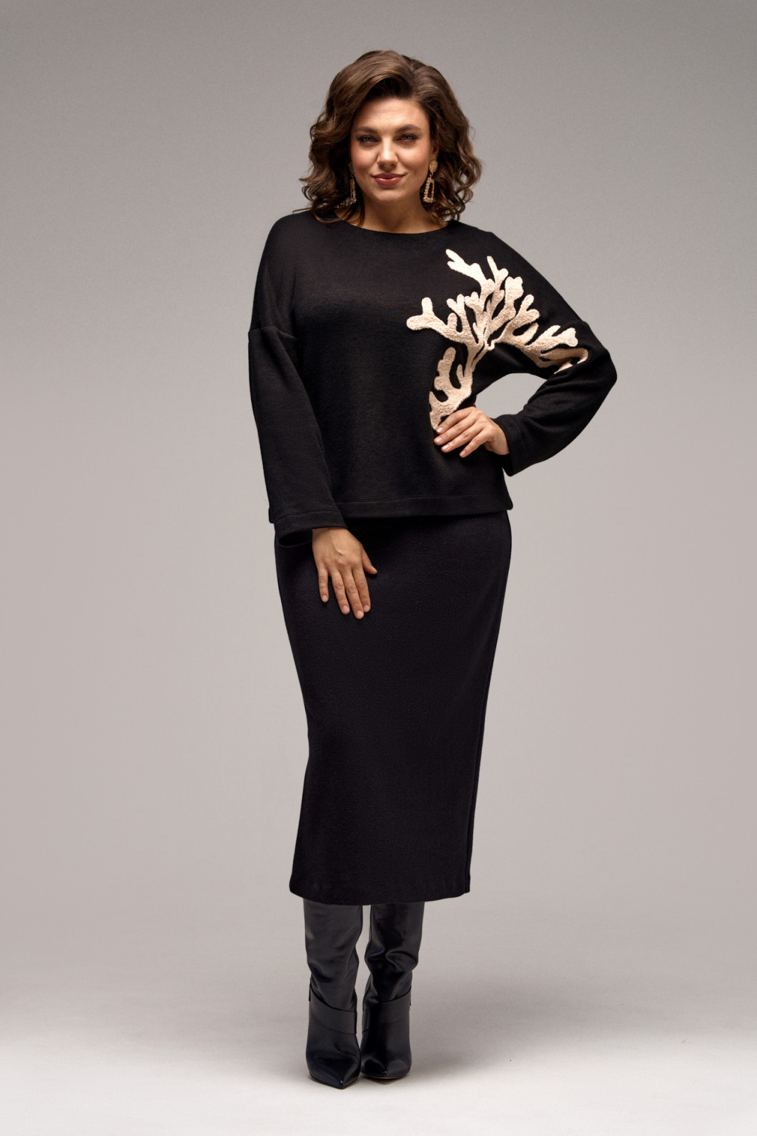 Костюм Ива 1391 черный - фото 1