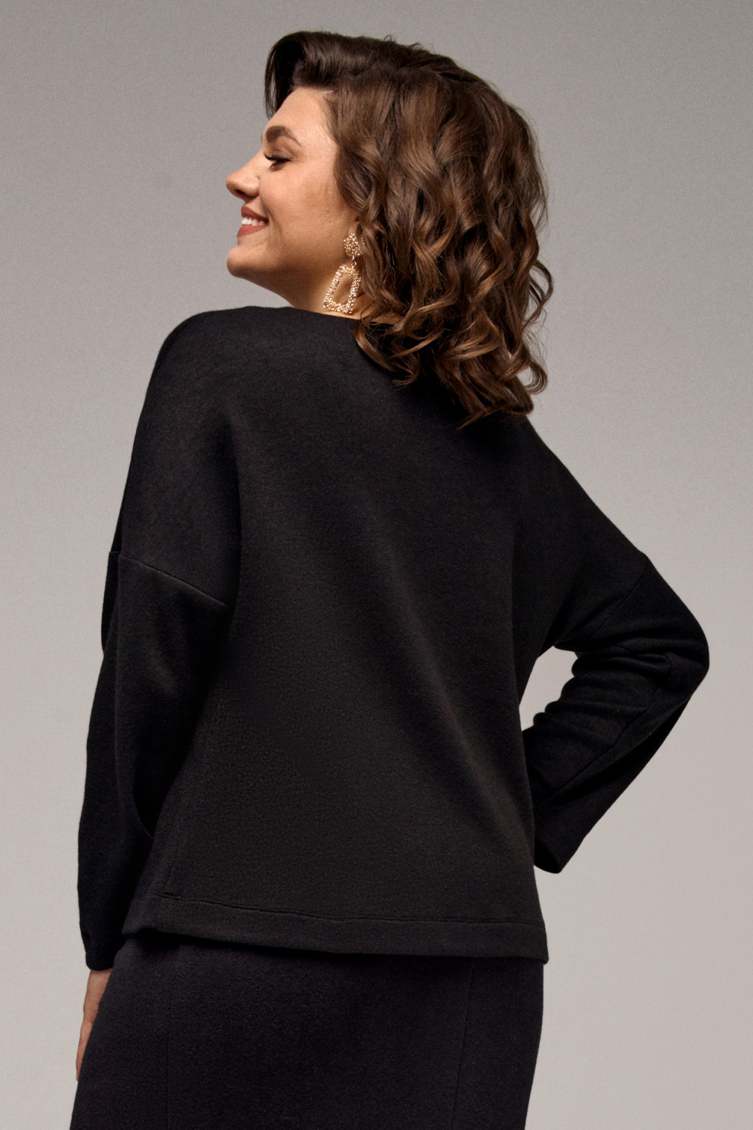 Джемпер Ива 1393 черный - фото 4