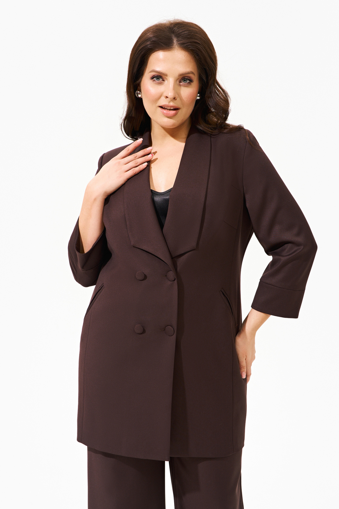 Костюм Ива 1457 шоколадный - фото 2