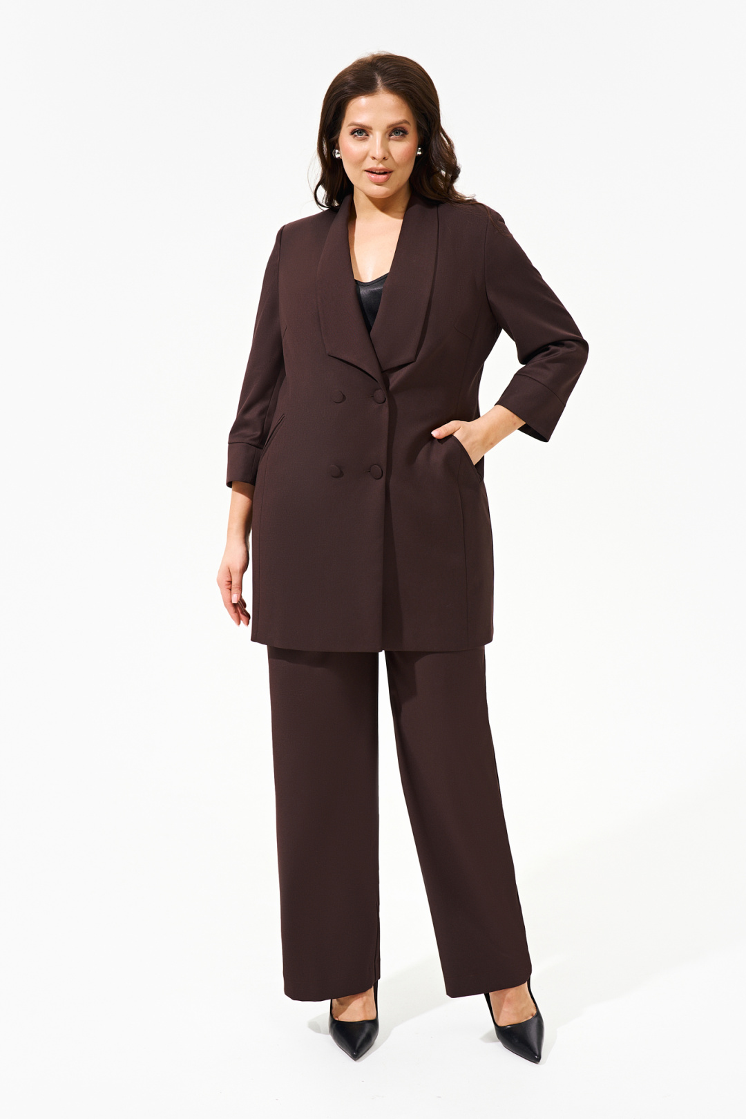 Костюм Ива 1457 шоколадный - фото 1