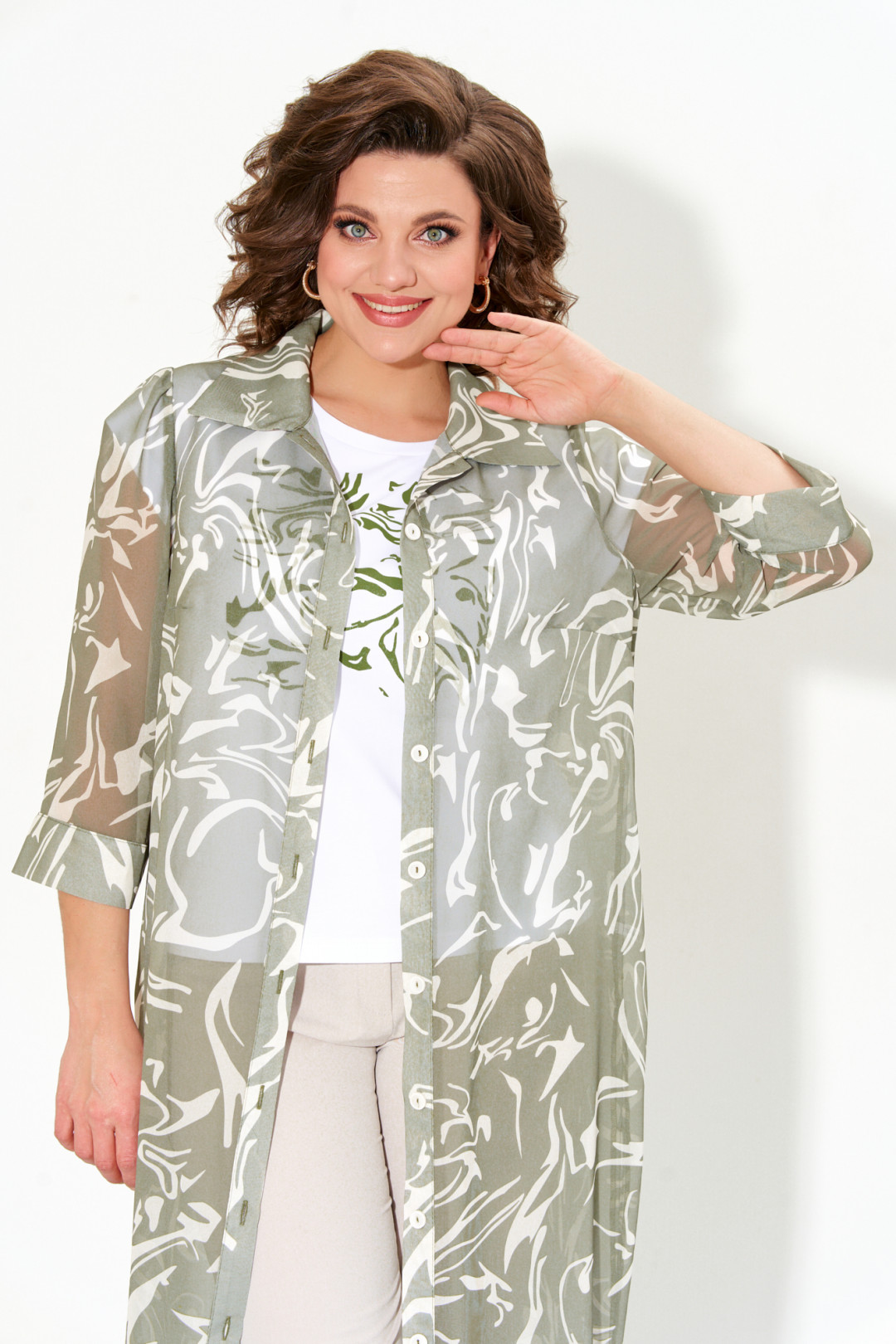 Костюм Ива 1473 хаки - фото 2