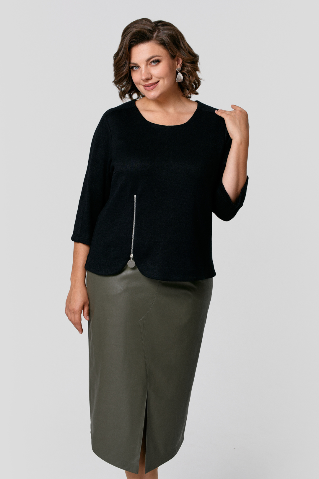 Костюм Ива 1512 черно-зеленый - фото 1