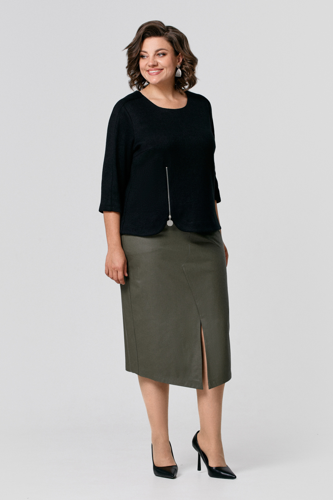 Костюм Ива 1512 черно-зеленый - фото 2