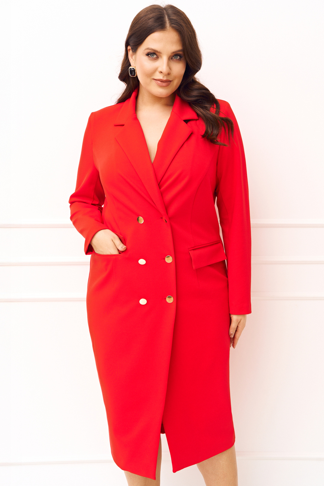 Платье Ива 1533 красный - фото 3