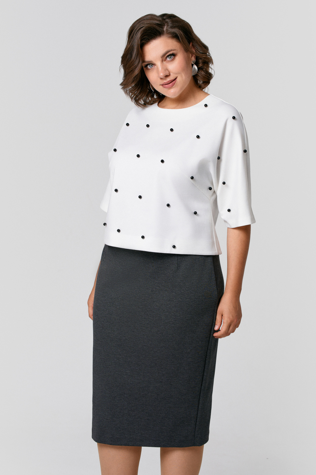 Юбка Ива 1542 графитовый - фото 4