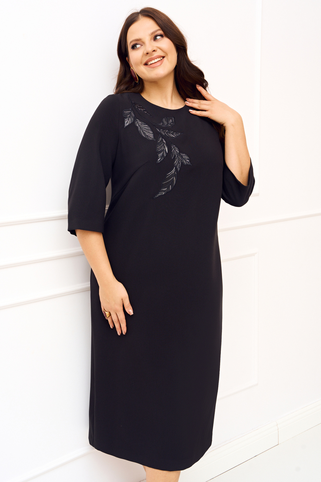 Платье Ива 1833 черный - фото 2