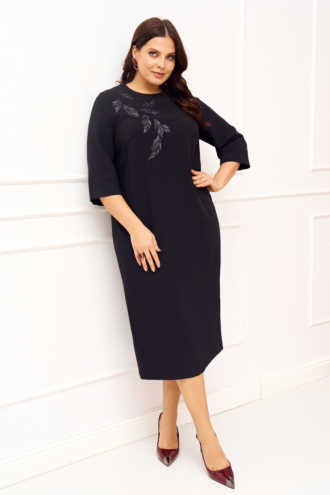 Платье Ива 1833 черный - фото 4