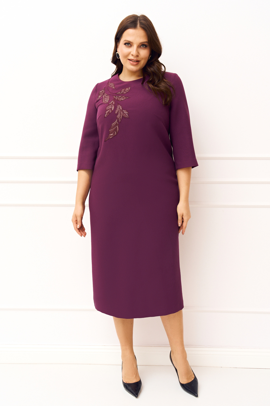 Платье Ива 1833 винный - фото 1