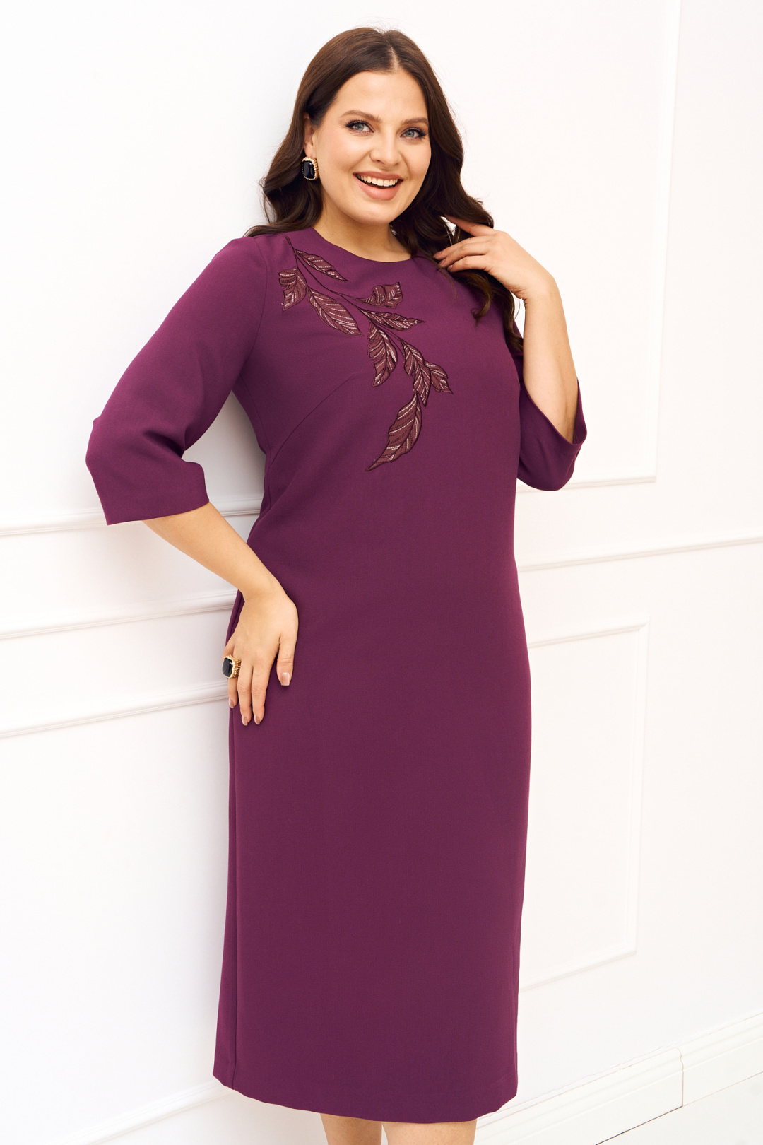 Платье Ива 1833 винный - фото 4