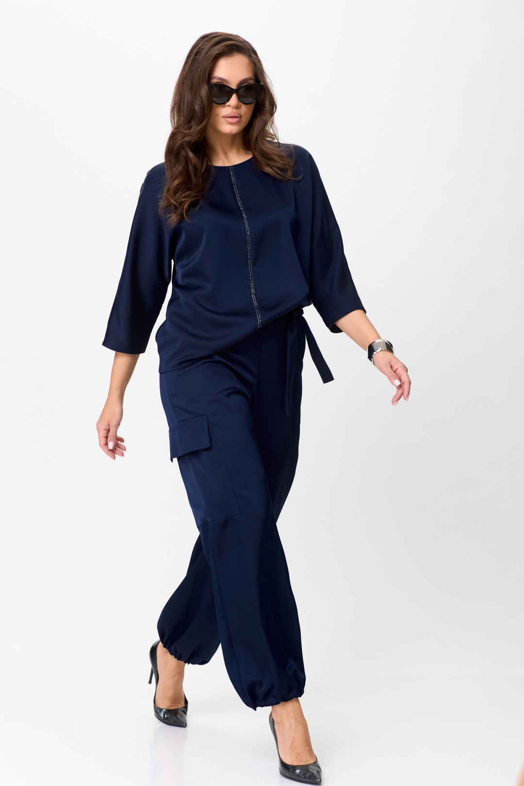 Костюм Карина Делюкс 1295-1 темно-синий - фото 3