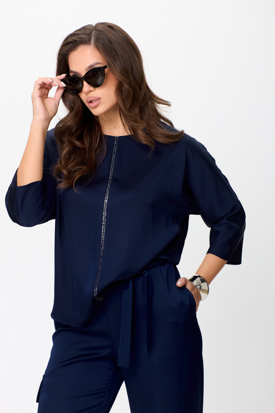 Костюм Карина Делюкс 1295-1 темно-синий - фото 5