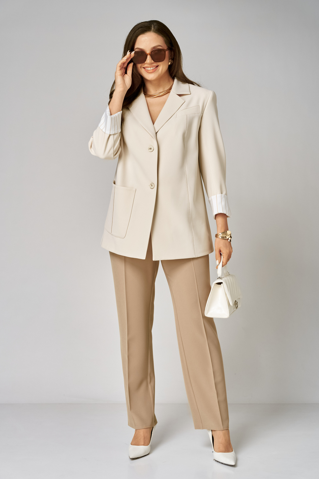 Костюм Карина Делюкс 1365 молочно-бежевый - фото 3