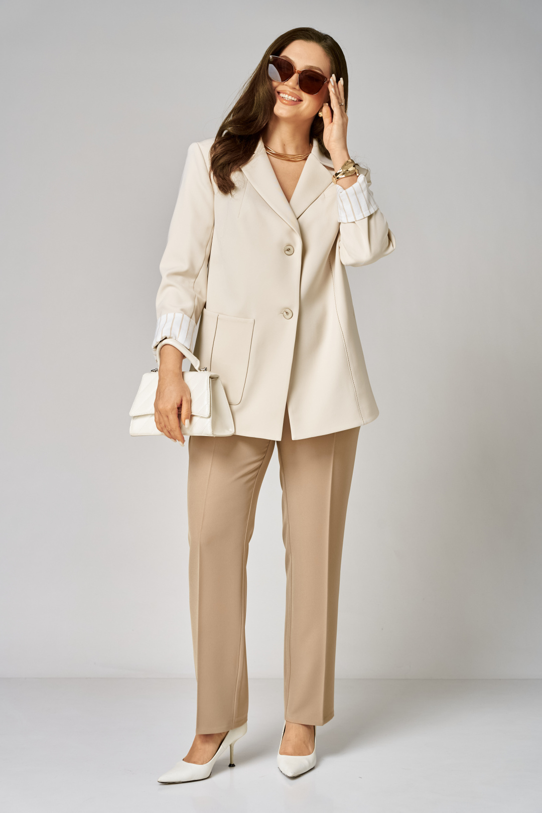 Костюм Карина Делюкс 1365 молочно-бежевый - фото 4