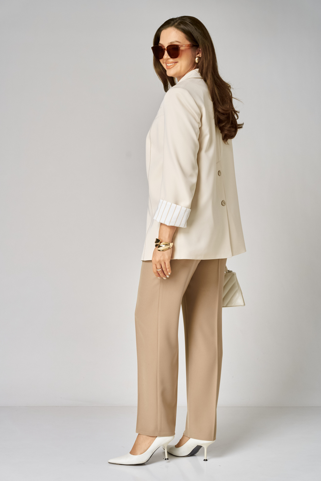Костюм Карина Делюкс 1365 молочно-бежевый - фото 5