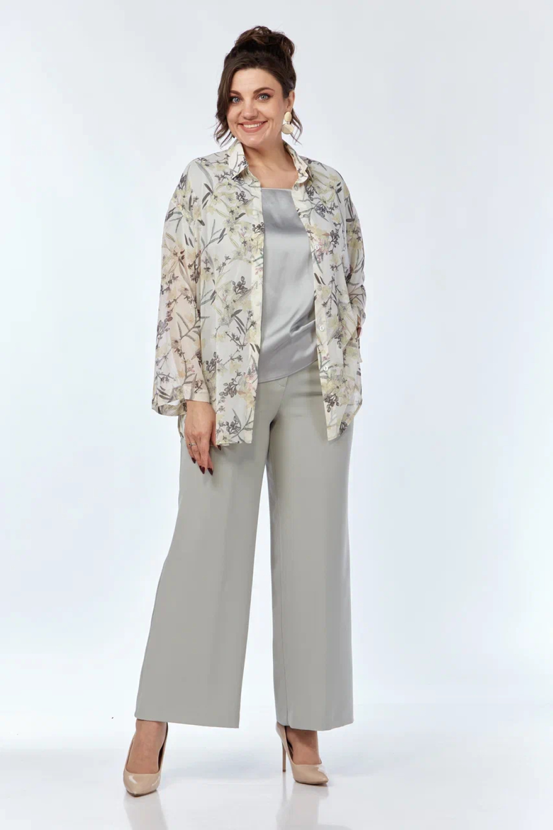 Костюм Карина Делюкс М-1193F цветочный принт - фото 1