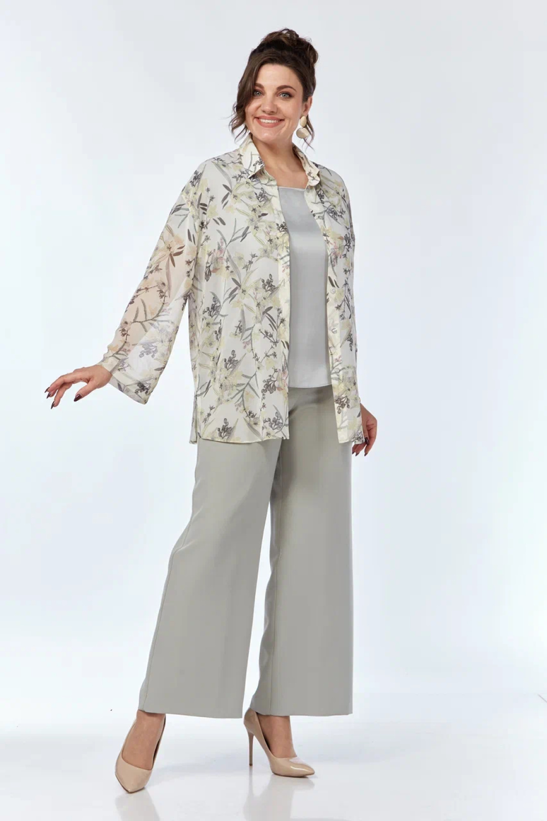 Костюм Карина Делюкс М-1193F цветочный принт - фото 3