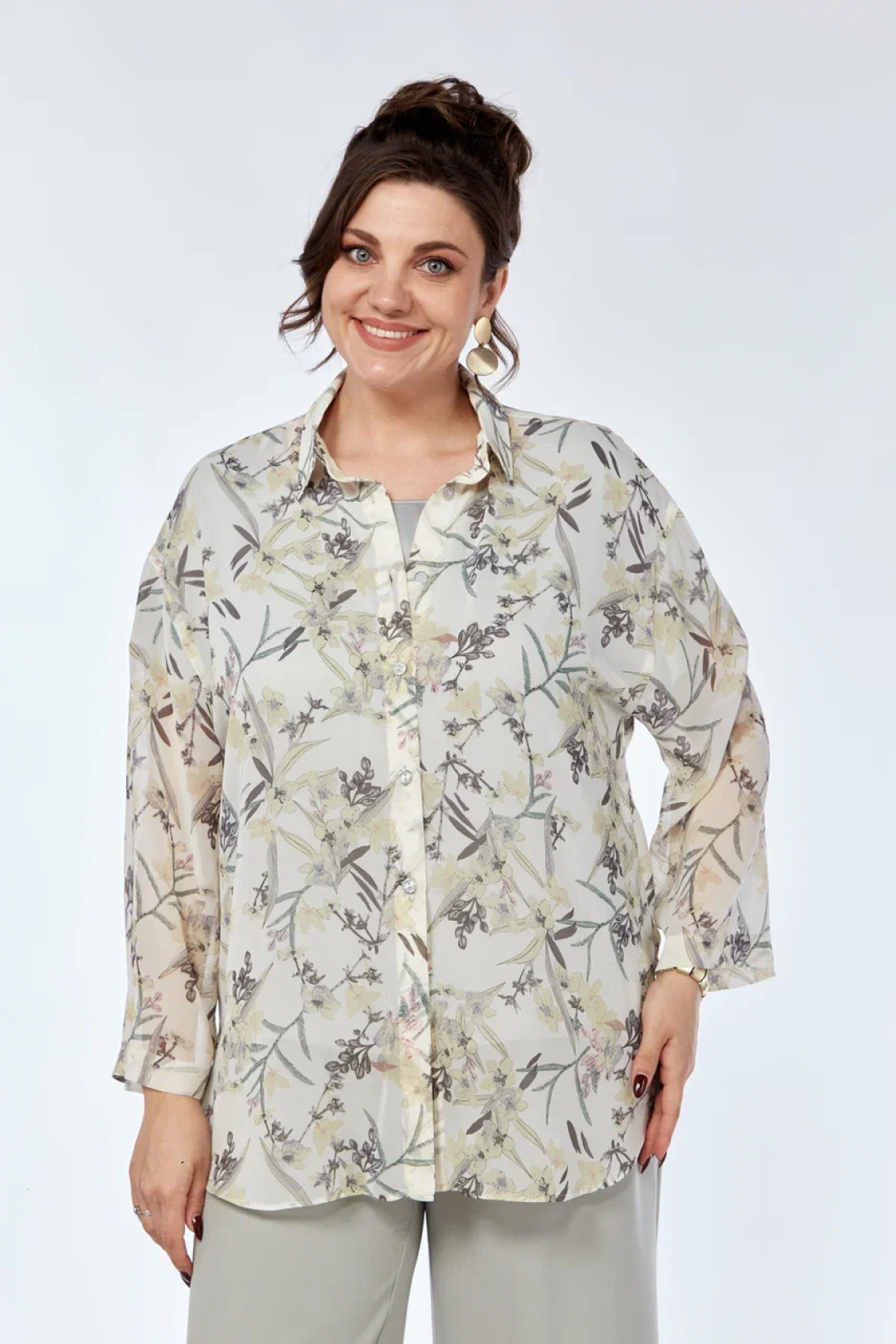 Костюм Карина Делюкс М-1193F цветочный принт - фото 5