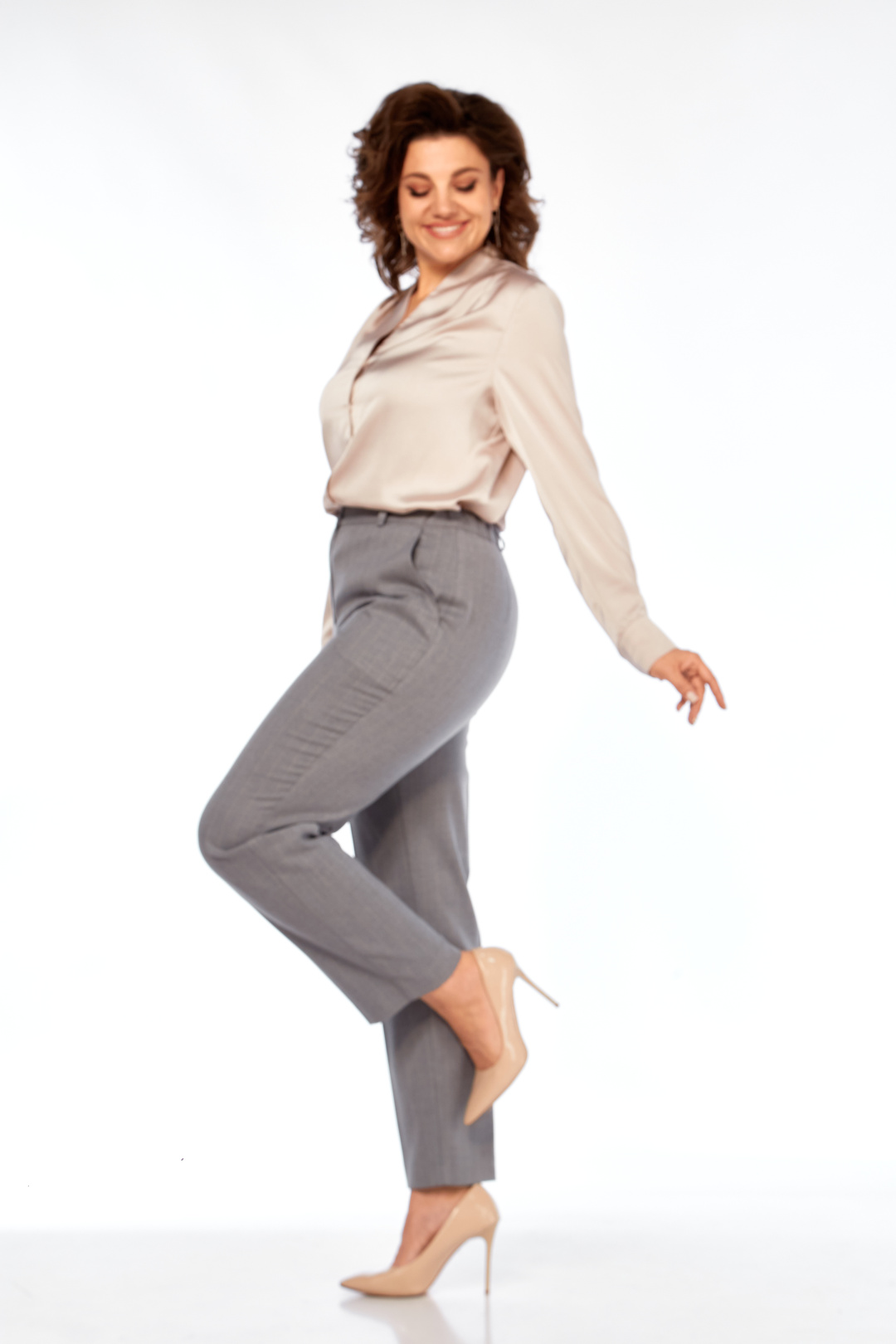 Брюки KAUHANKA 025 серый в полоску - фото 4