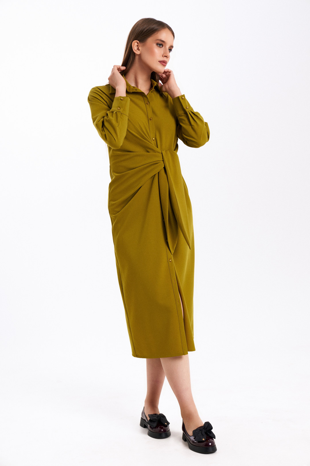 Платье KaVari 1054 зелёный - фото 3