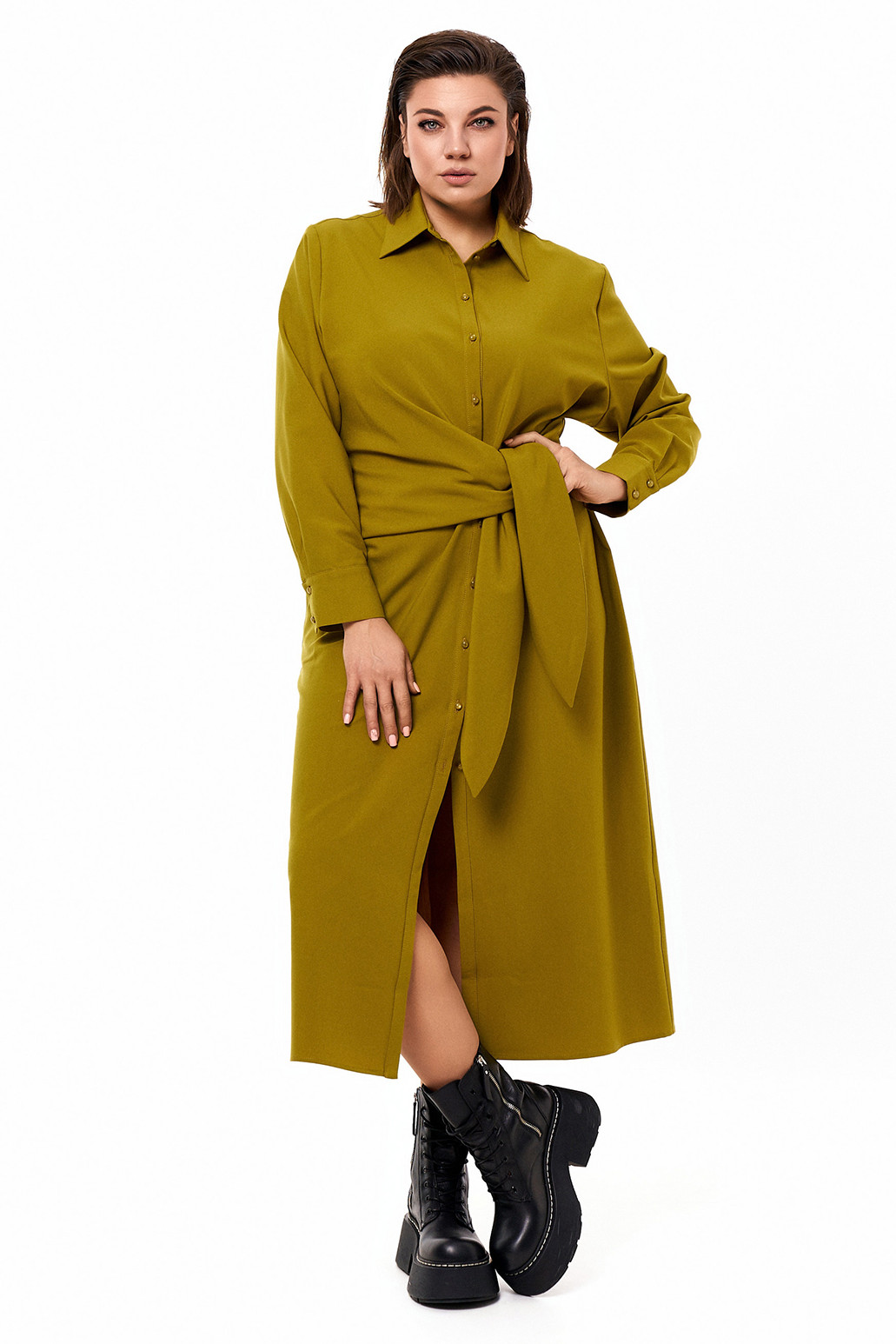 Платье KaVari 1054 зелёный - фото 5