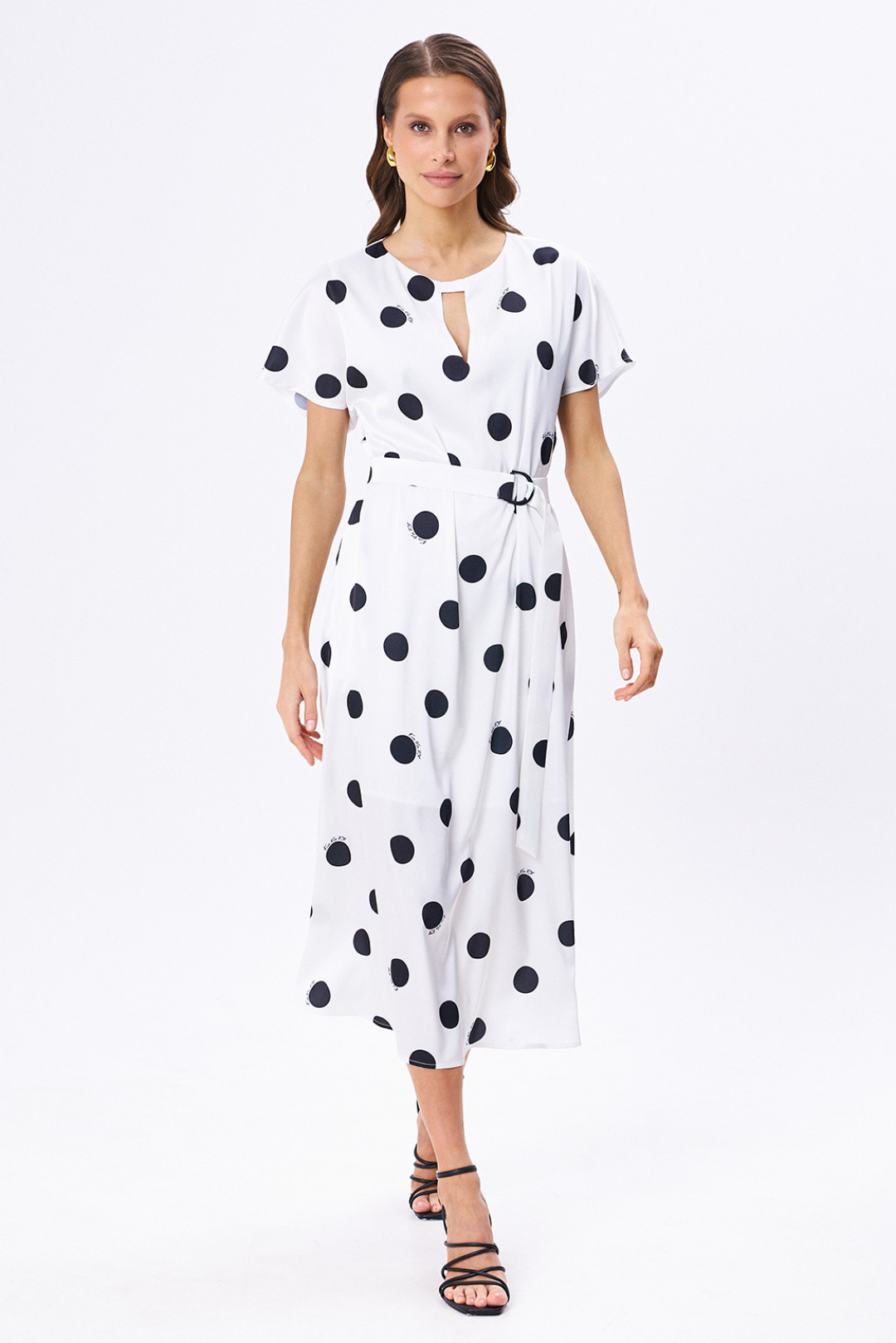 Платье KaVari 1083 принт горох - фото 1