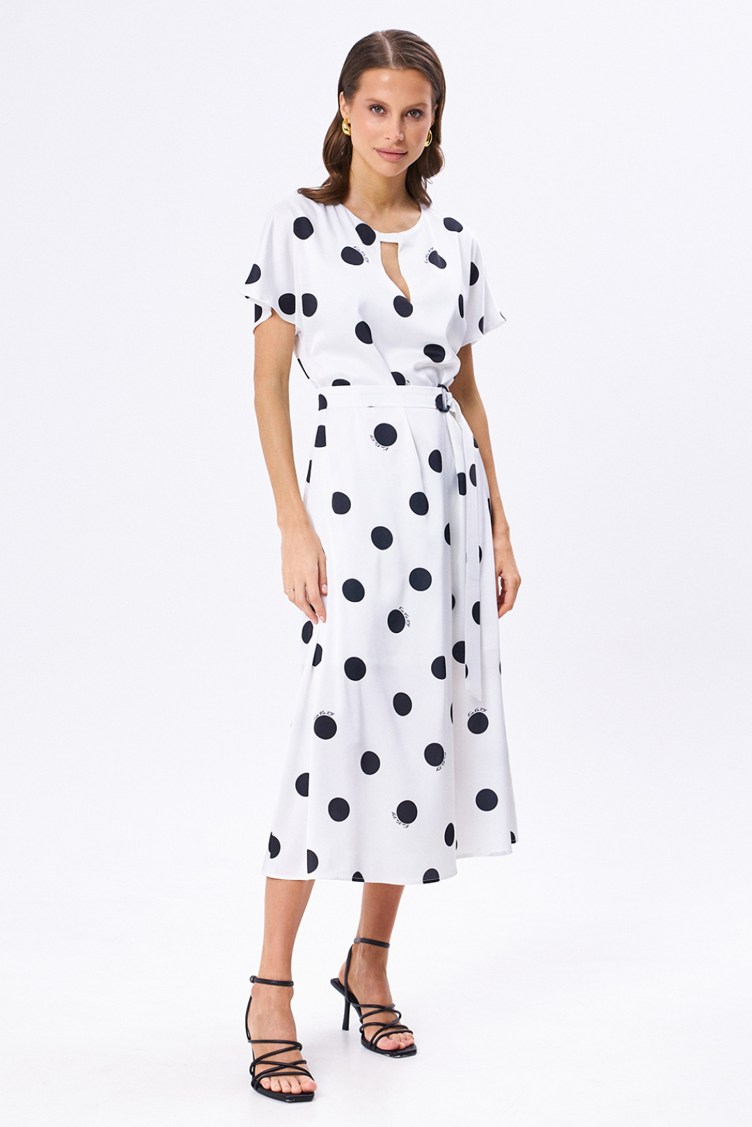 Платье KaVari 1083 принт горох - фото 3