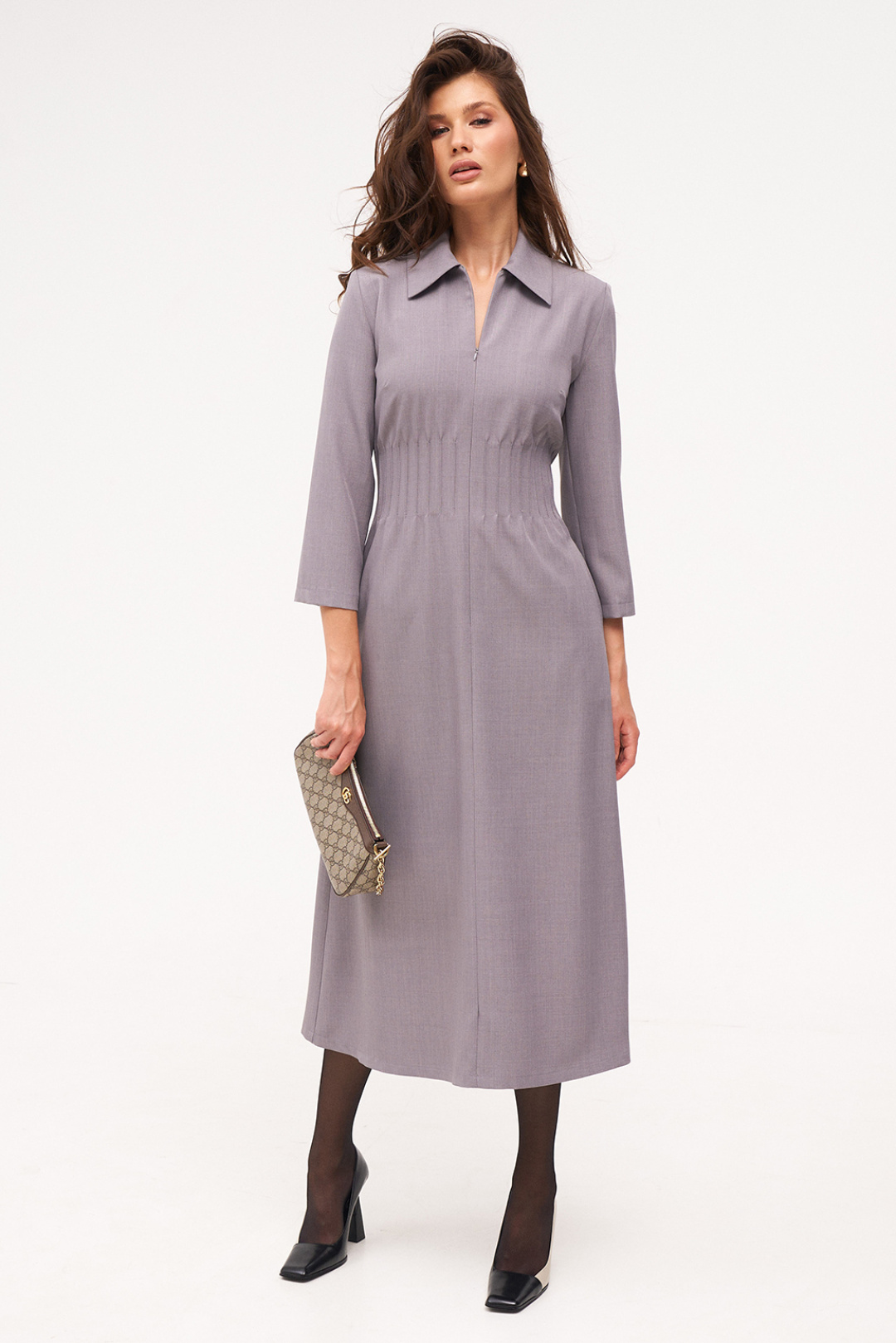 Платье KaVari 1089 серый - фото 1