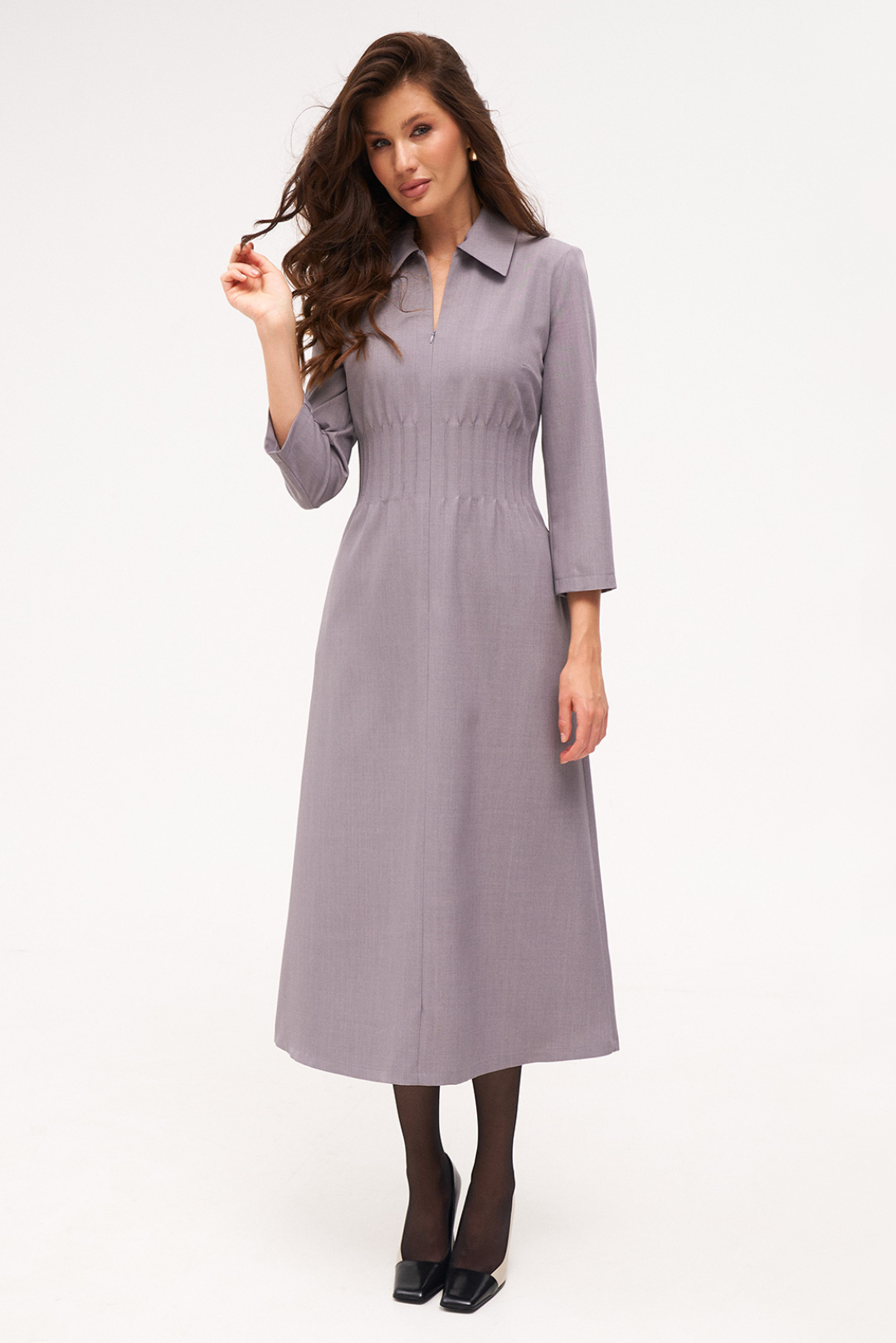 Платье KaVari 1089 серый - фото 5