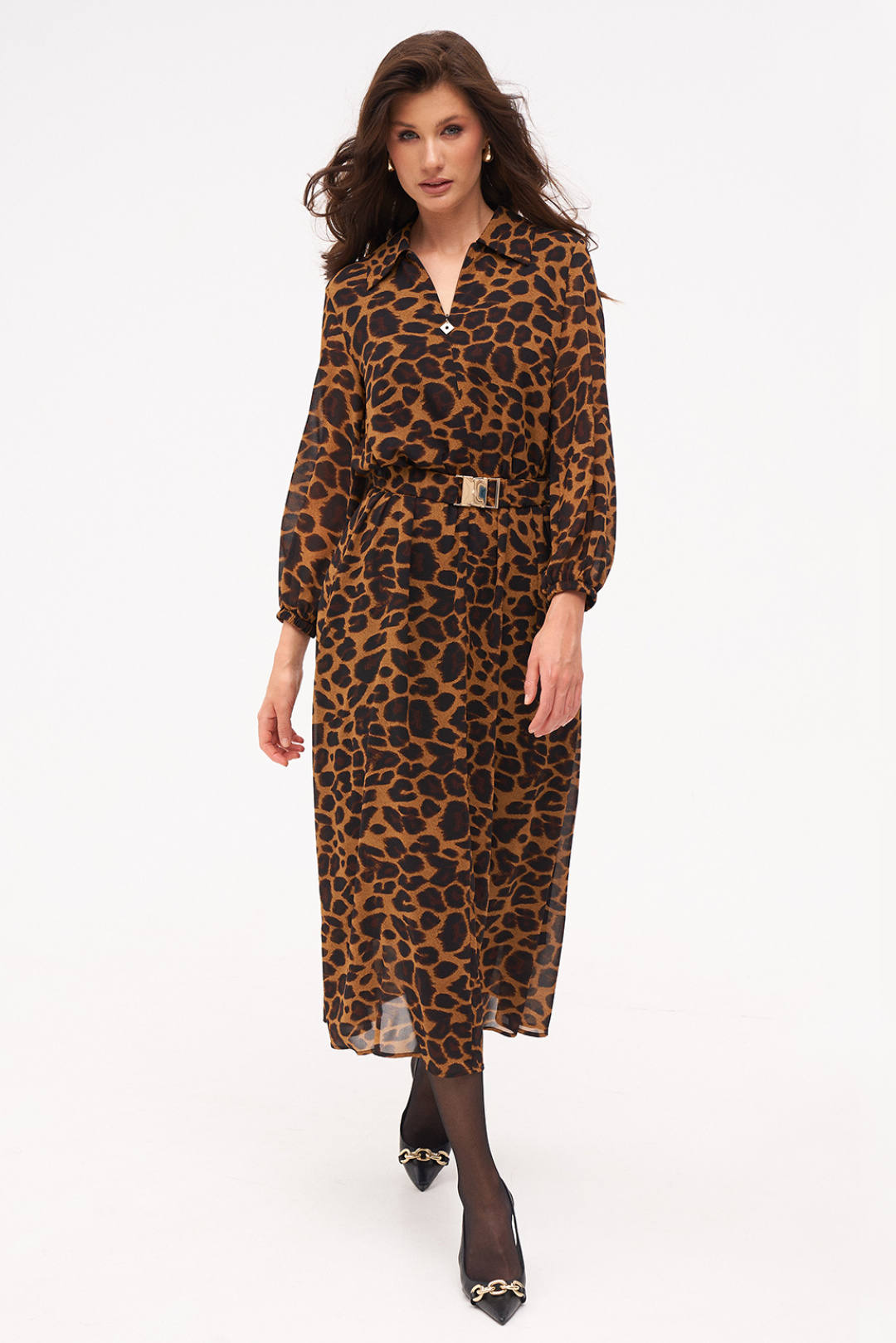Платье KaVari 1092 леопардовый - фото 1