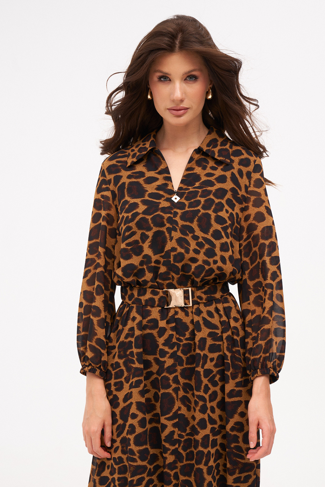 Платье KaVari 1092 леопардовый - фото 3
