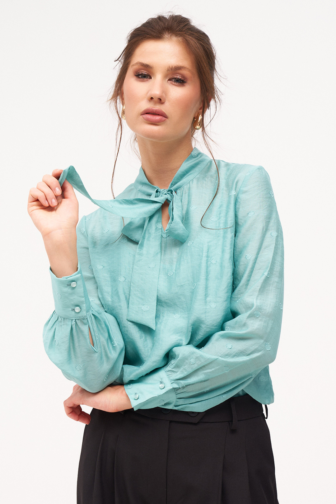 Блузка KaVari 4016.1 бирюзовый - фото 4