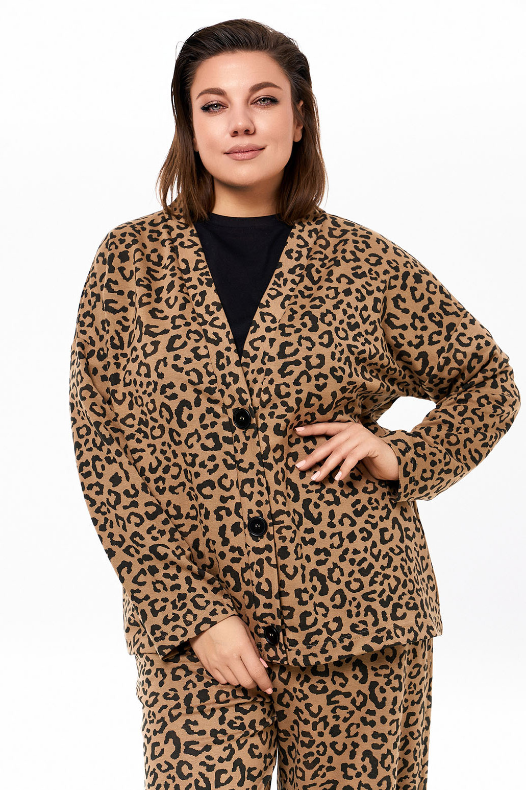 Костюм KaVari 8011 беж принт леопард - фото 5