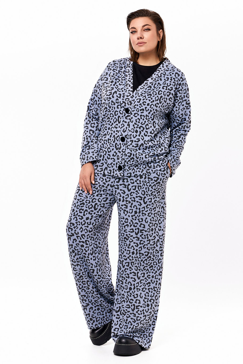 Костюм KaVari 8011.1 голубой принт леопард - фото 6