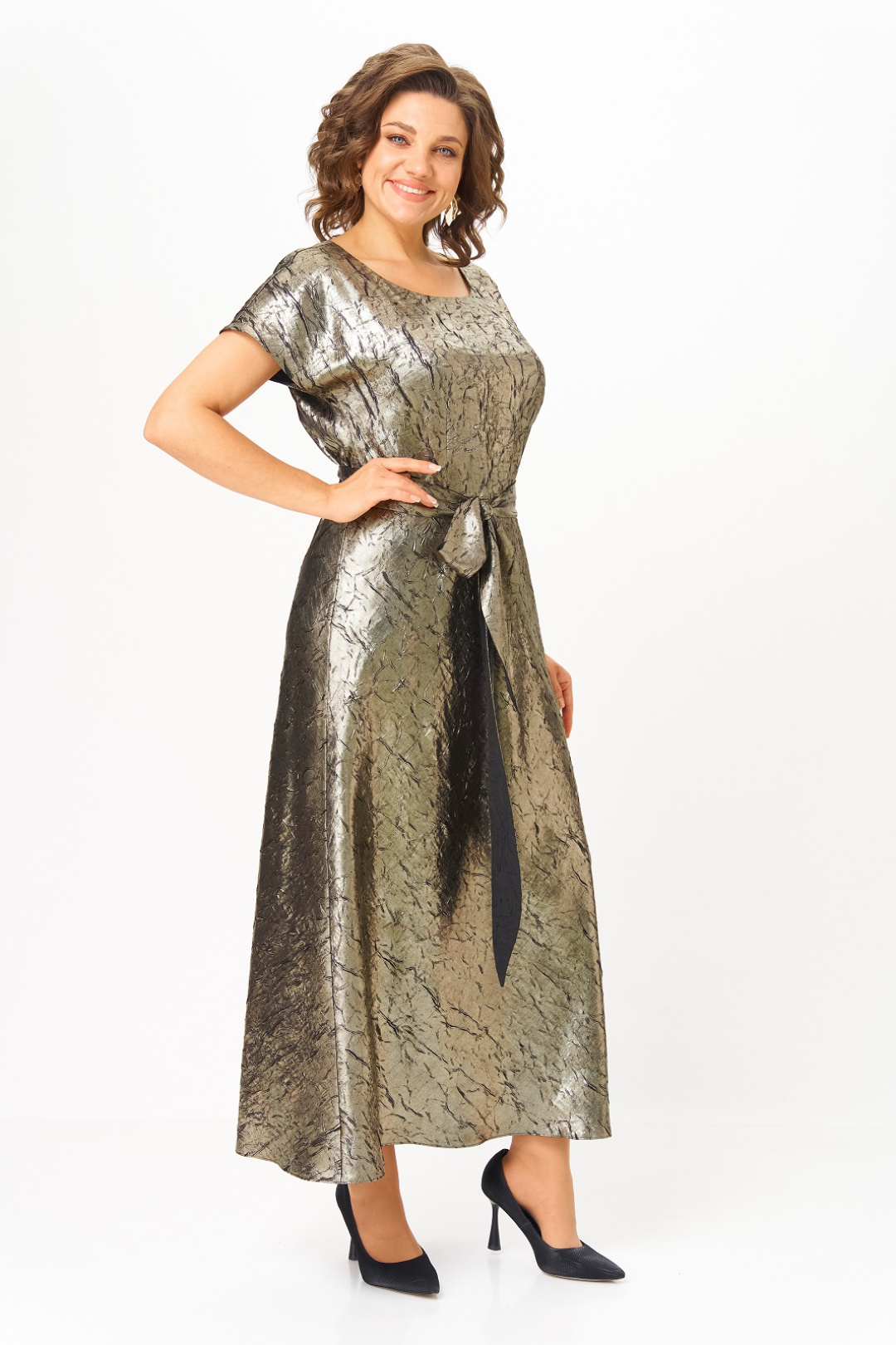 Комплект Кокетка и К 1332 золотой + черный - фото 3