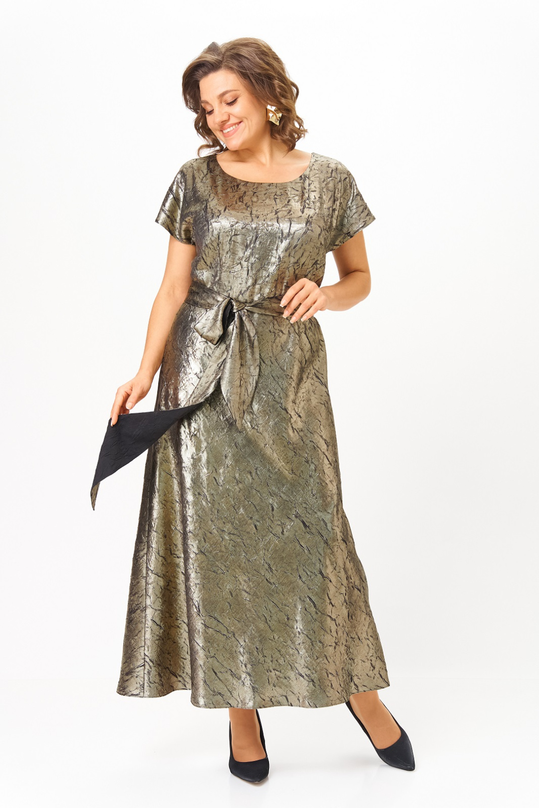 Комплект Кокетка и К 1332 золотой + черный - фото 4