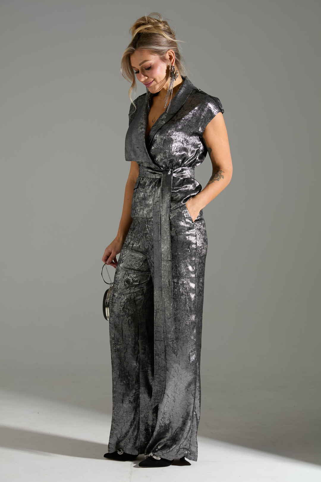 Костюм Лаборатория Моды 126048 серый шиммер - фото 2