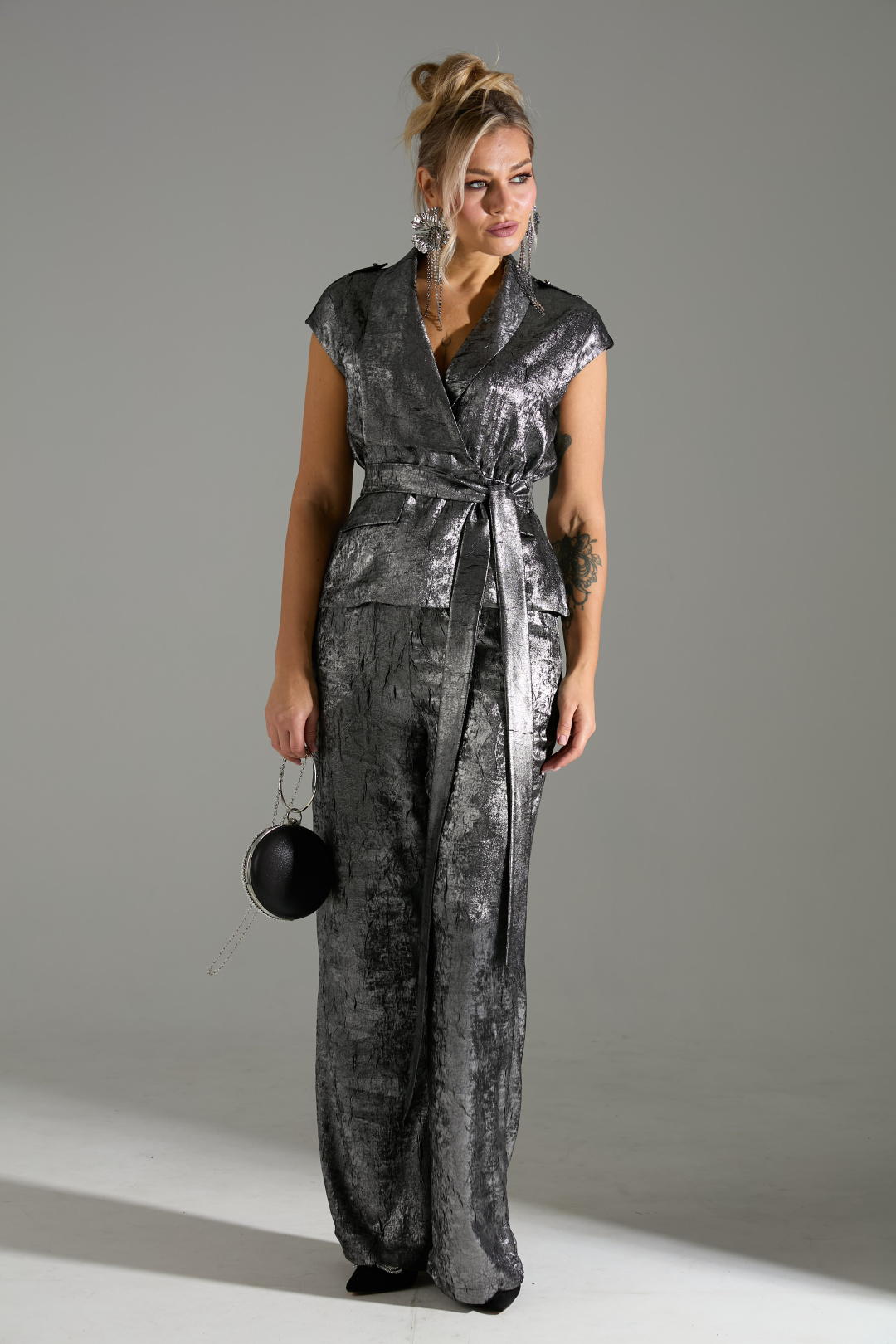 Костюм Лаборатория Моды 126048 серый шиммер - фото 3